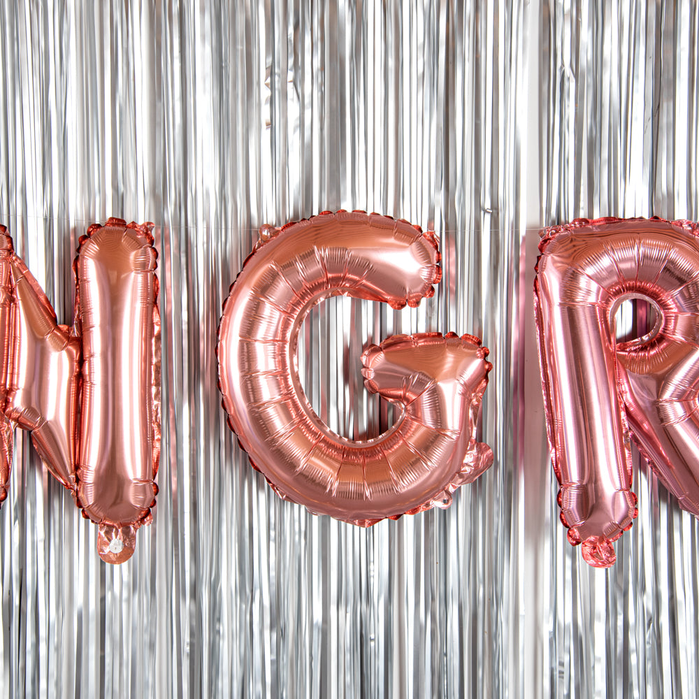 Rose Gold Mylar Letter G Balloon - 16 Inch Large Foil Balloon for Birthday Party Decorations, Baby Shower, Wedding, Anniversary & Graduation Celebrations - 1 Count Box