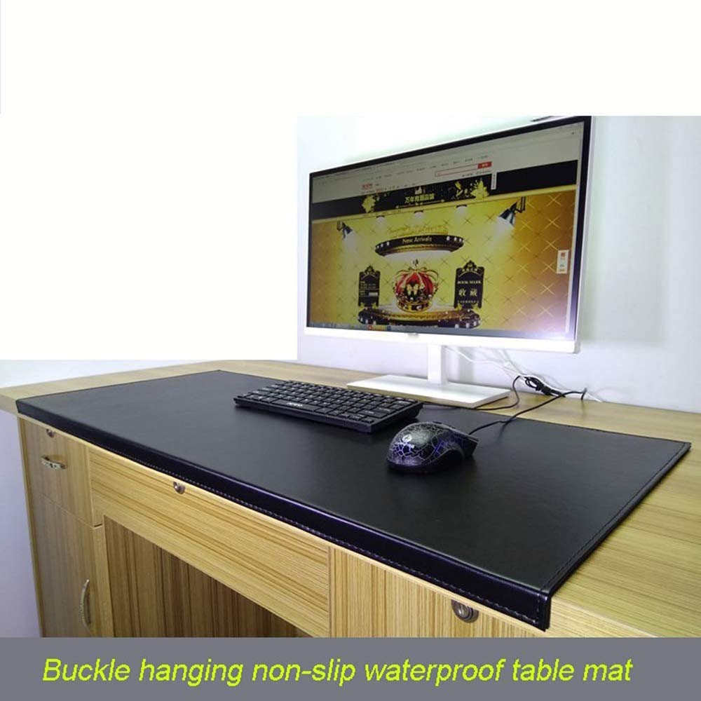 Premium PU Leather Oversized Desk Pad - Non-Slip Writing Surface, Computer Mouse Pad & Sewing Workstation Protector (White) | Perfect for Home Office, Gaming Setup & Crafting Tables