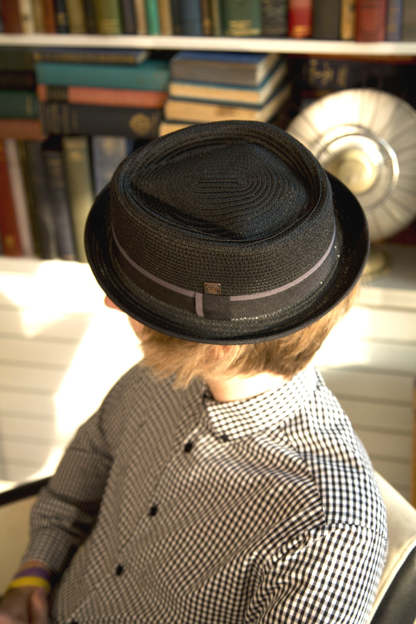 Stylish Men's Summer Pork Pie Straw Hat - Breathable & Lightweight for Outdoor Activities, Beach, and Casual Wear
