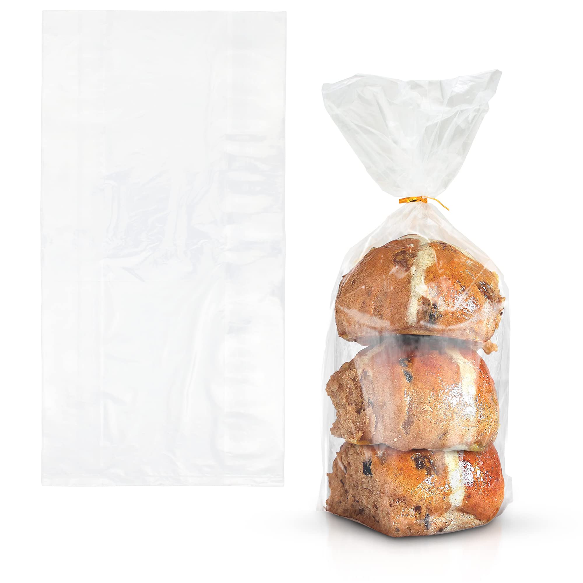APQ Clear Plastic Bread Bags for Homemade Bread & Bakery Storage - 4