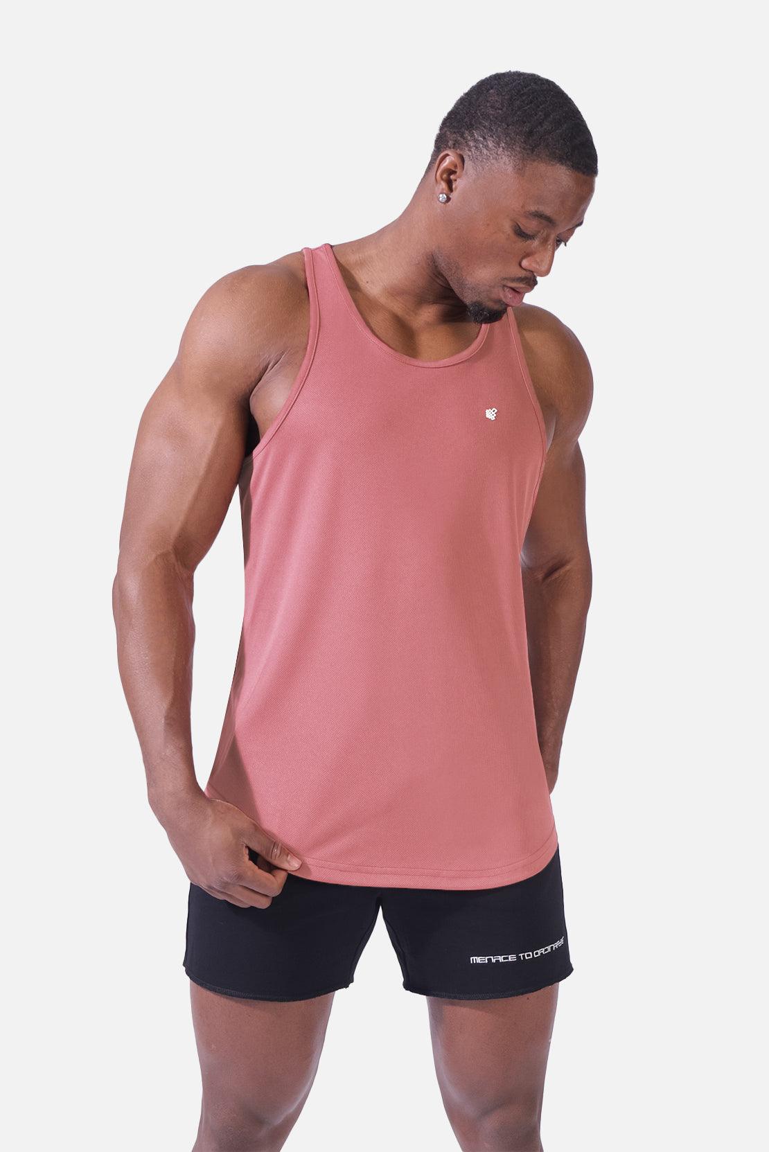 Jed North Microfiber Dri-Fit Tank Top for Women - Moisture Wicking Athletic Shirt in Salmon Pink - Perfect for Yoga, Running & Gym Workouts