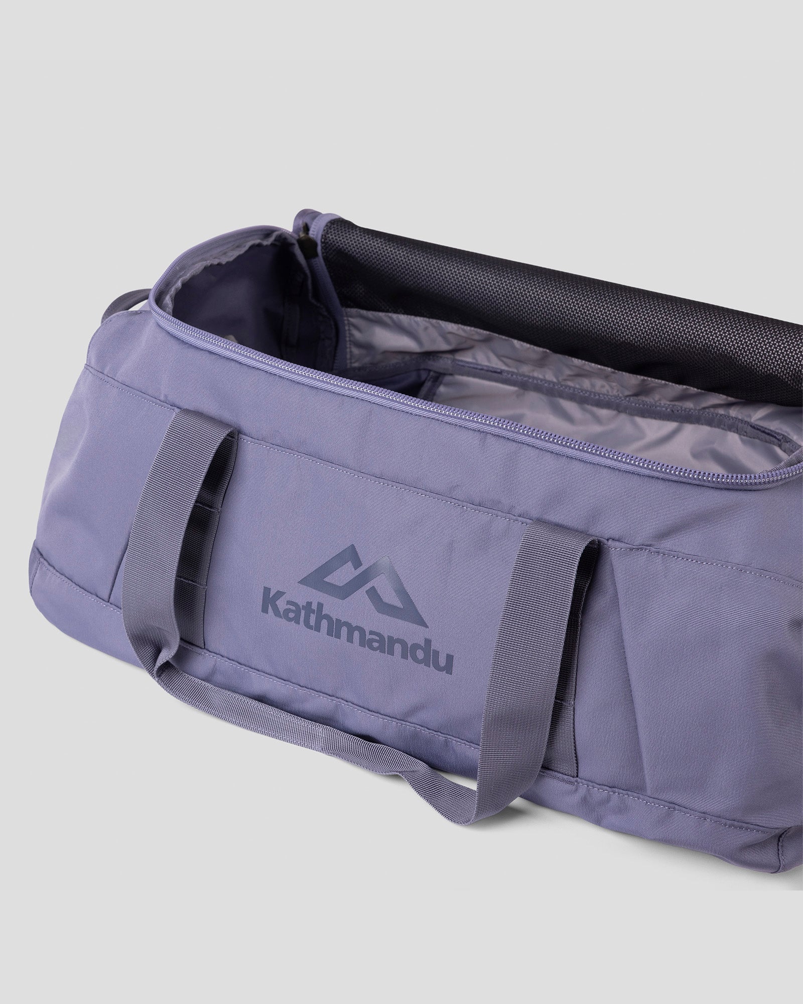 Indus Base Duffel 50L Dark Haze - Large Travel Duffel Bag for Gym, Sports & Weekend Getaways - Water-Resistant Durable Carry-On Luggage