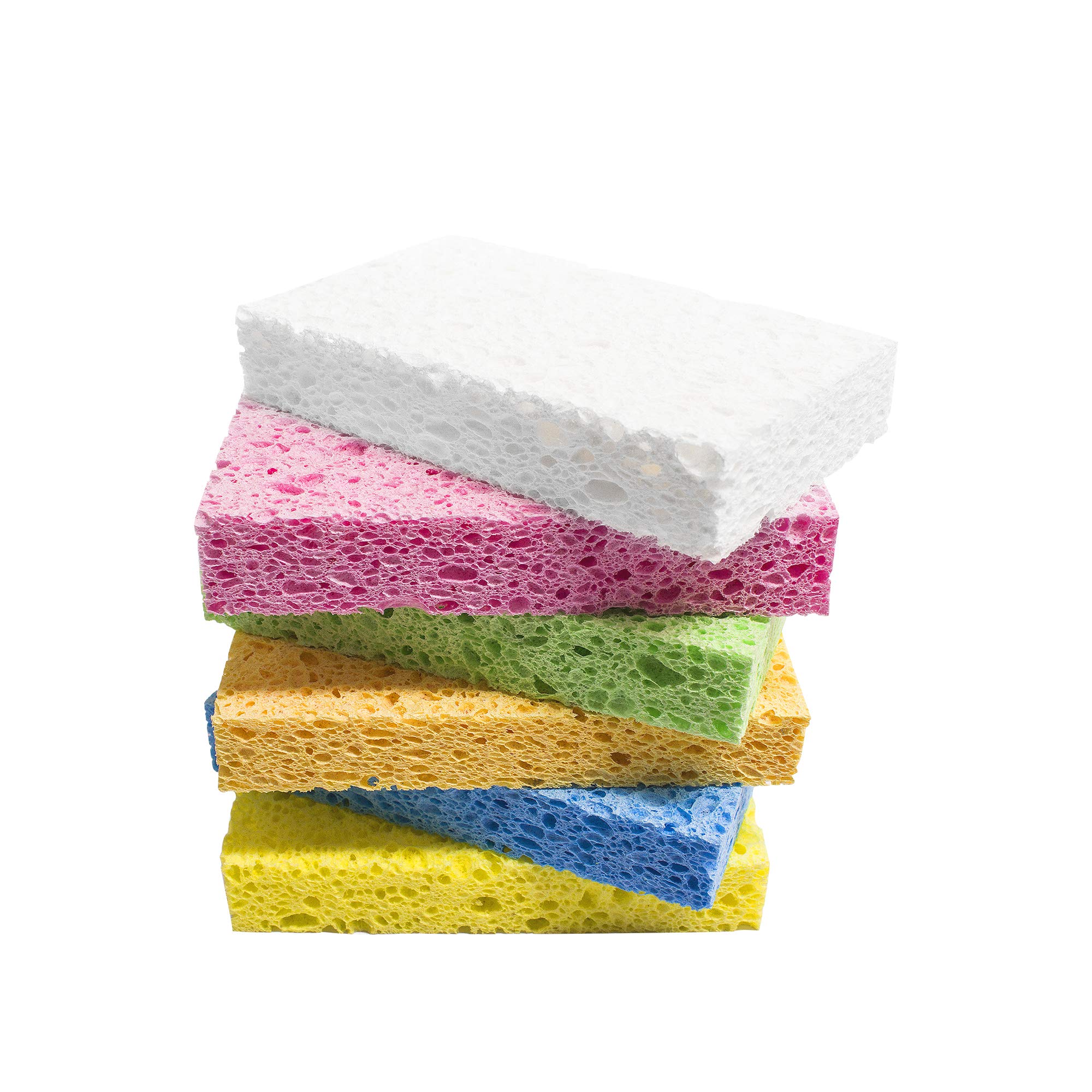 **ARCLIBER Heavy Duty Cellulose Kitchen Sponges – 6 Pack Eco-Friendly Scrub Sponges for Tough Messes, Non-Scratch Cleaning – Perfect for Dishes, Countertops & DIY Projects**