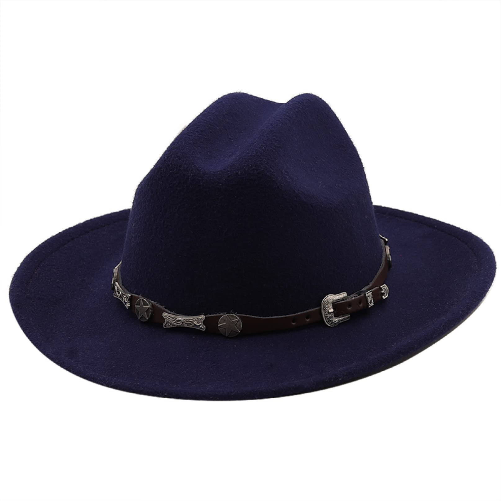 Stylish Wool Blend Fedora Hat for Men & Women - Wide Brim Derby Top Hat - Church, Jazz & Panama Hat - Perfect for Weddings, Outdoor Events & Fashion Accessories