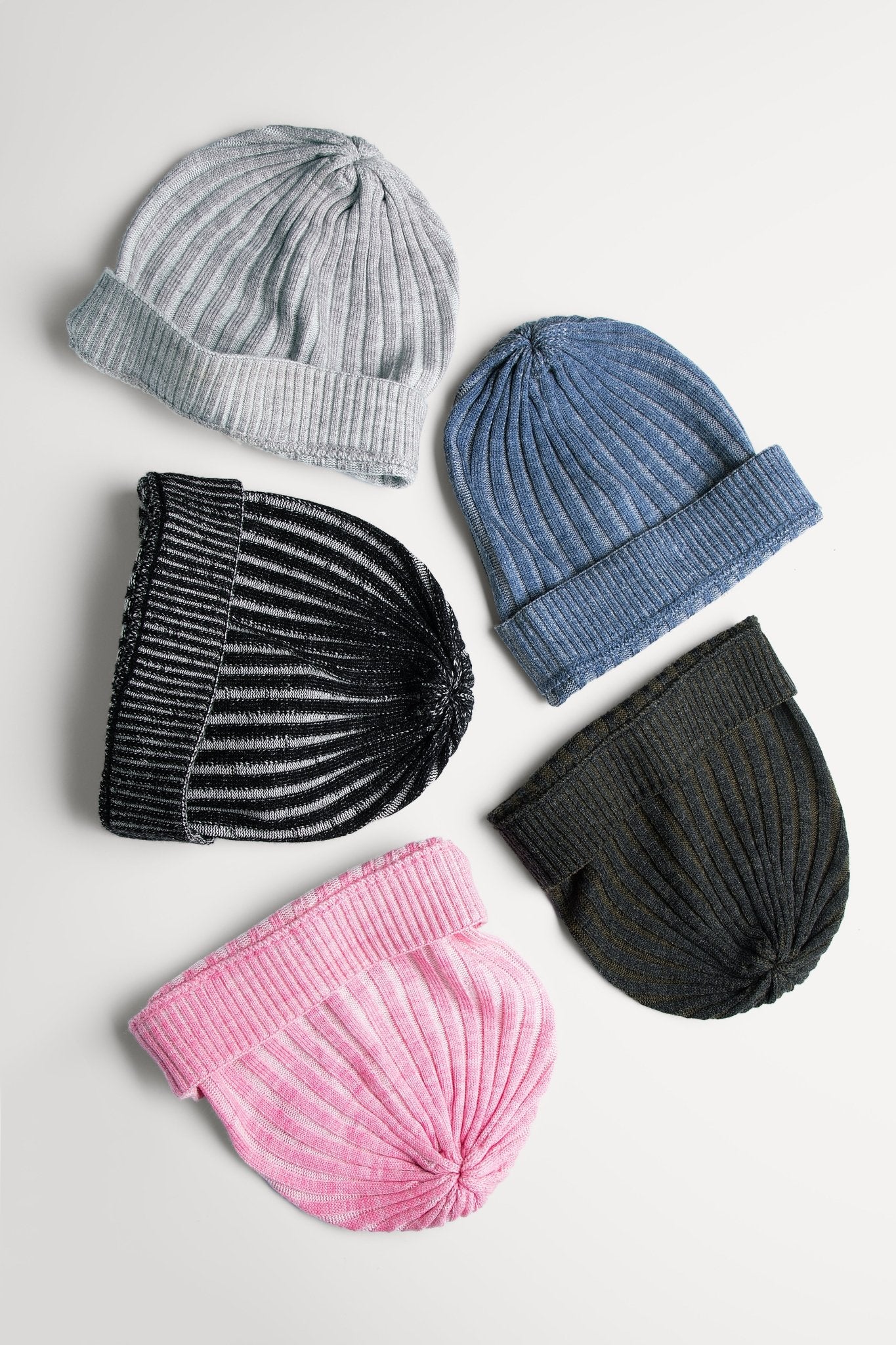 Slouchy Ribbed Cuffed Beanie for Women - Soft Winter Knit Hat with Fold Over Brim - Cozy Casual Outfit Accessory for Cold Weather, Snow Days & Outdoor Activities