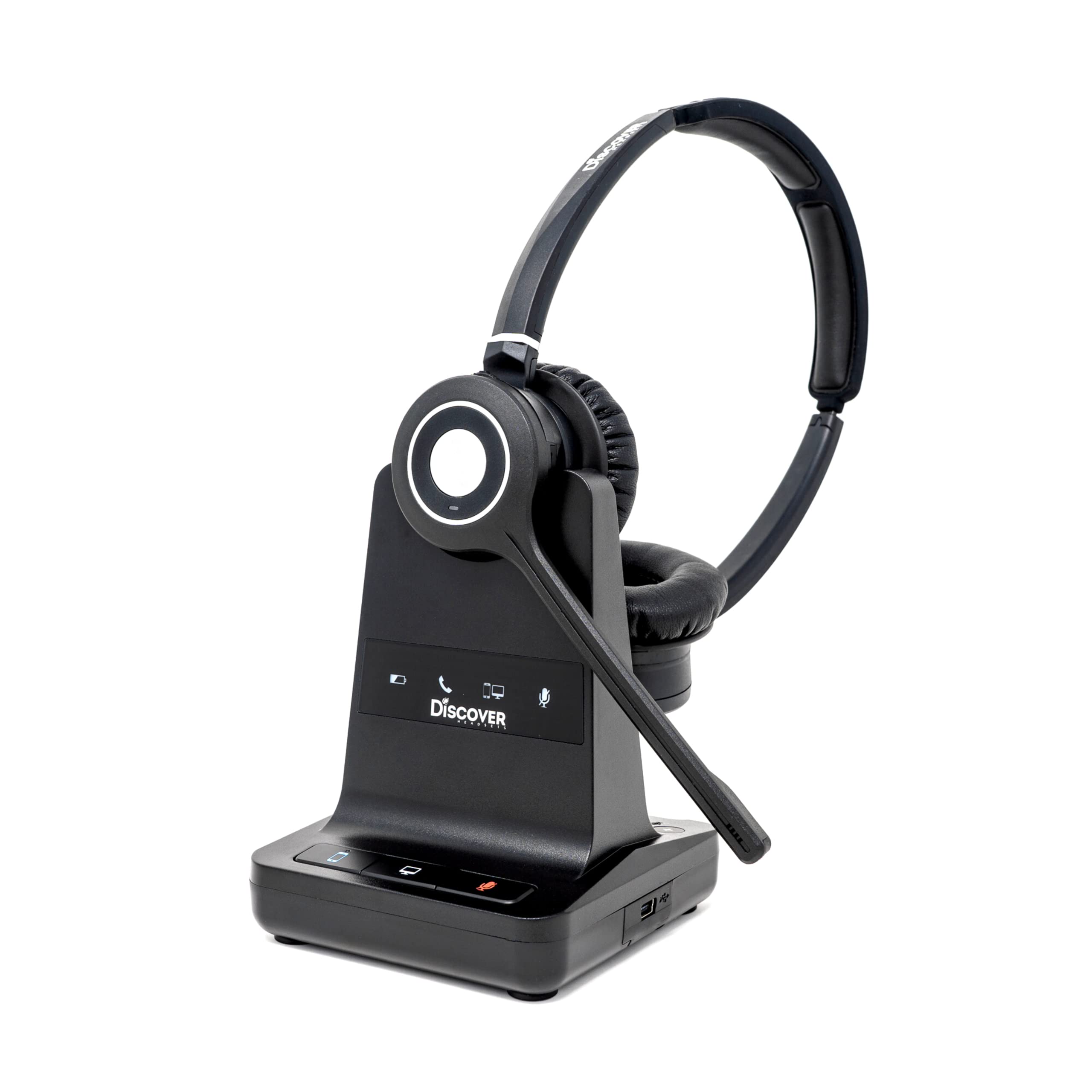 Adapt 30 Long Range DECT Wireless Office Headset - Switch Between Single/Dual Speaker Modes - Compatible with Polycom, Avaya, Yealink & 98% Corded Desk Phones - Perfect for Remote Work & Call Centers