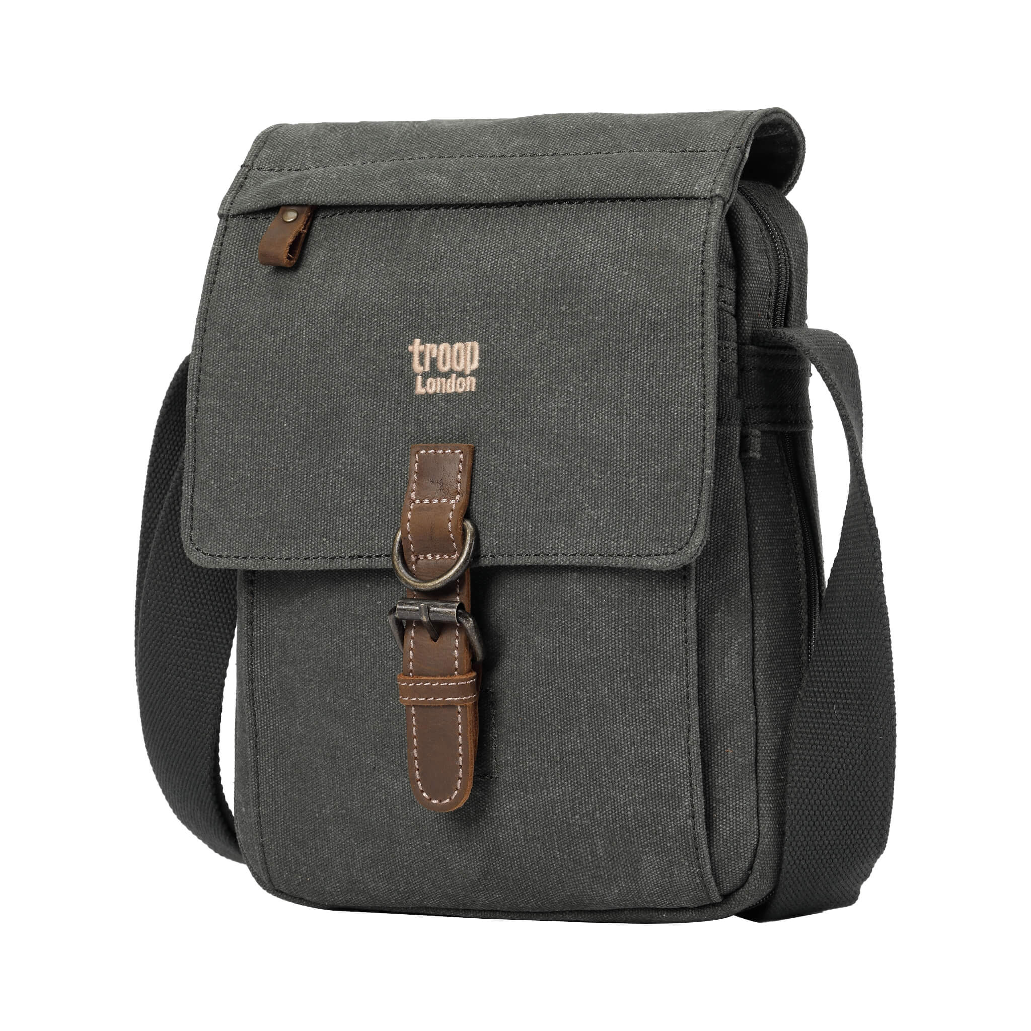 TRP0211 Troop London Classic Canvas Crossbody Bag for Men & Women - Stylish & Durable Everyday Shoulder Bag for Work, Travel & Casual Outings