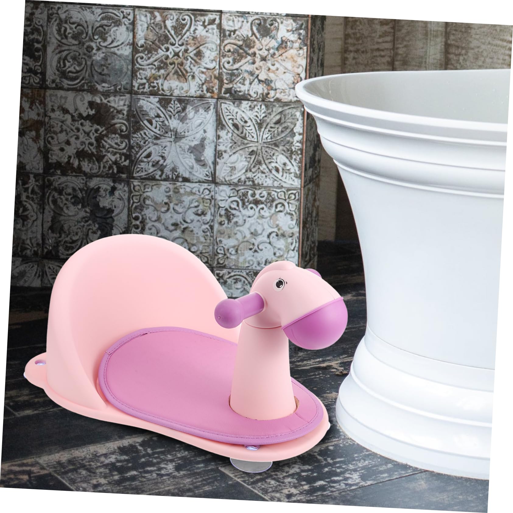 SHOWERORO Baby Bath Seat - Non-Slip Bathtub Chair for Toddlers & Kids, PP Plastic Shower Chair with Safety Backrest - Perfect for Bath Time Safety & Comfort