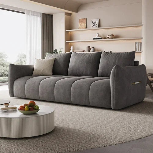 Luxury Modern Sectional Sofa Set with Reversible Chaise - Soft Fabric Upholstered Living Room Furniture for Home Theater, Lounge & Family Gatherings