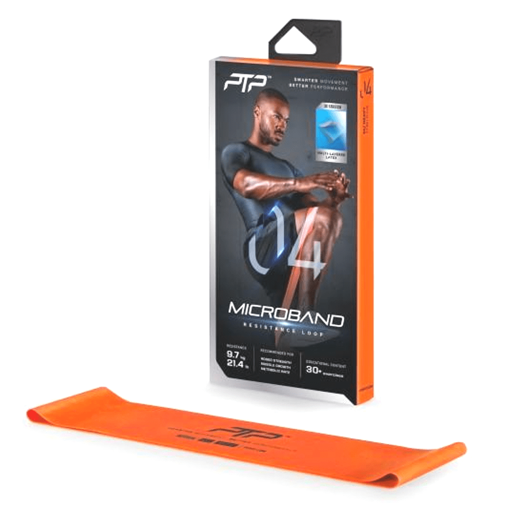 PTP Microband Heavy Resistance Band (Orange) - Premium Workout Bands for Strength Training, Physical Therapy & Home Gym Exercises