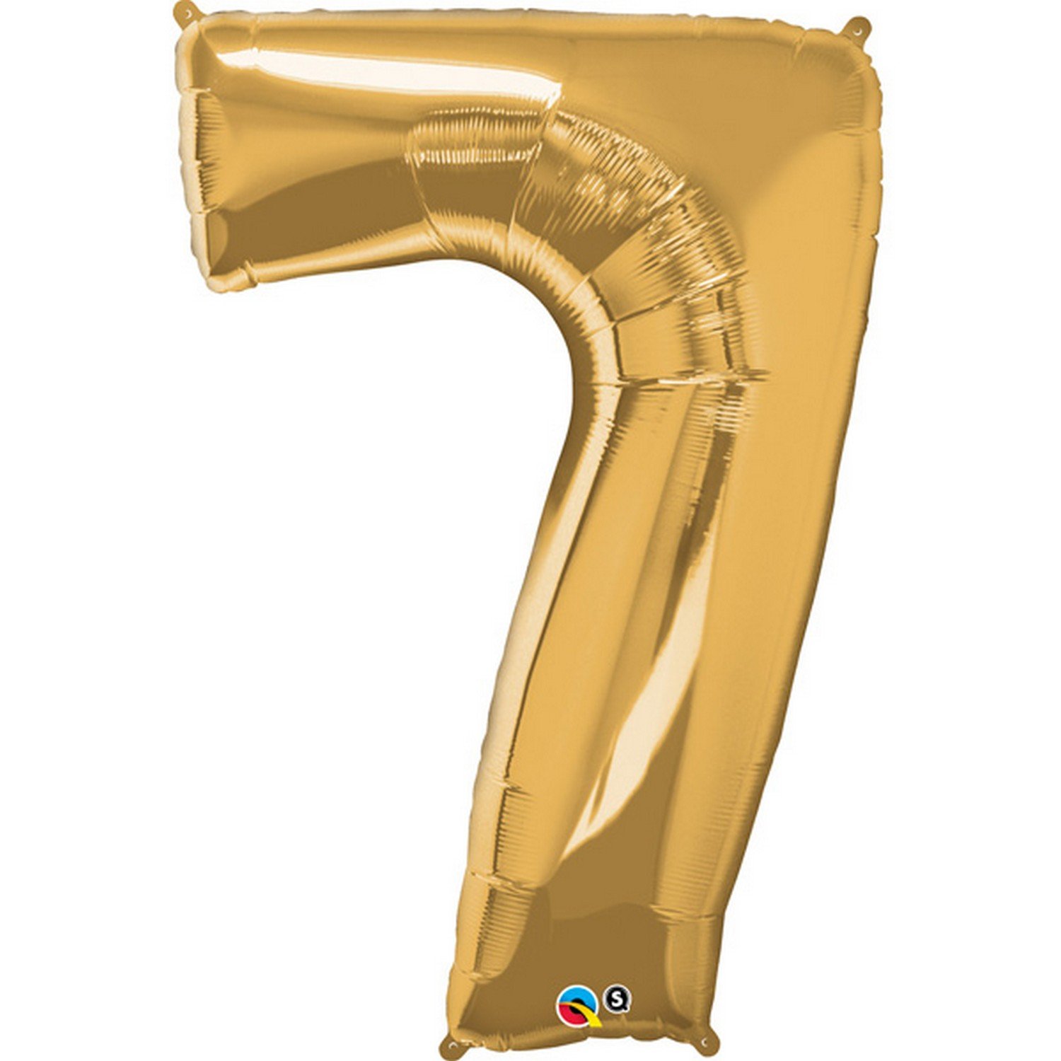 Qualatex 34 Inch Metallic Gold Number Balloons (0-9) - Birthday Party, Wedding, Anniversary Decorations & Photo Backdrop Props