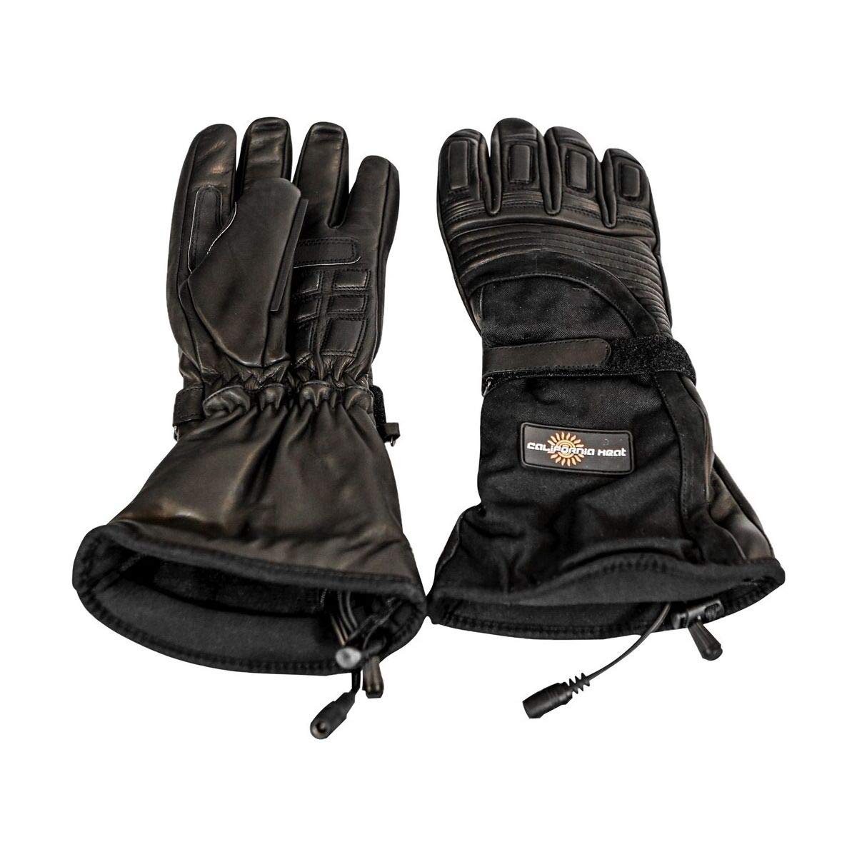 12V Heated Gauntlet Gloves for Motorcycle Riding - Small Black - Cold Weather Protection for Winter Commuting & Outdoor Activities