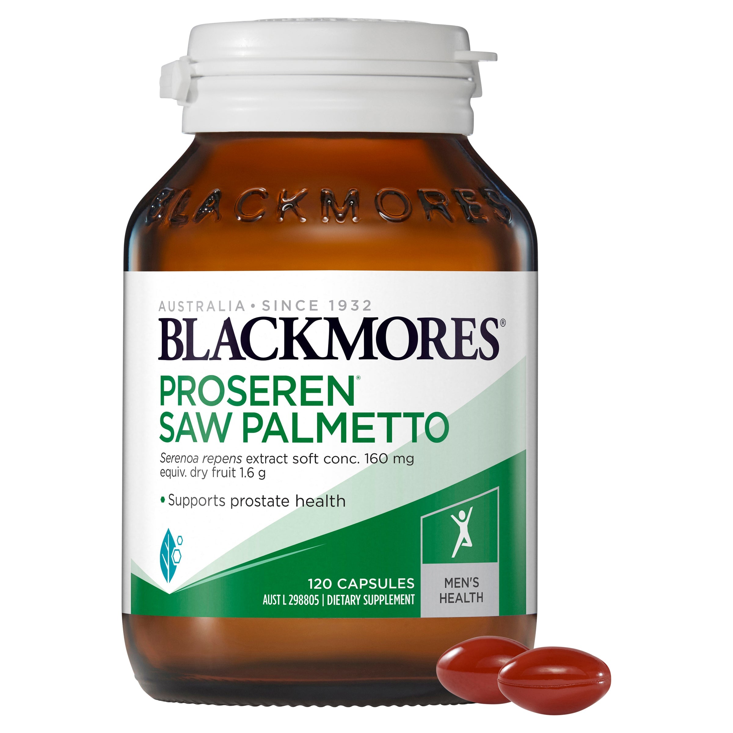 Blackmores Proseren Saw Palmetto Supplement for Prostate & Urinary Health - Supports Men's Wellness & Vitality | Ideal for Daily Use & Active Lifestyle