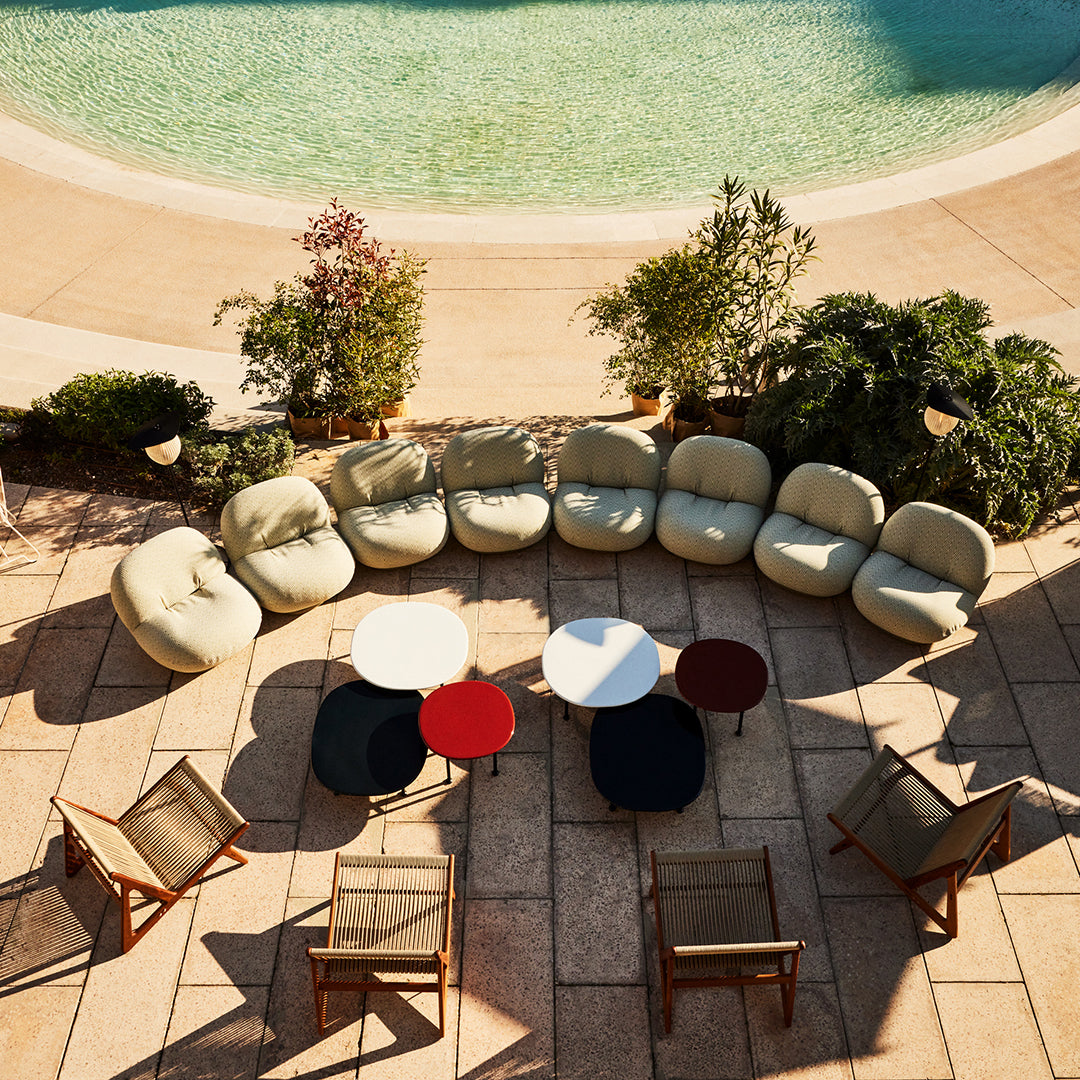 Carmel Outdoor Coffee Table - Weather-Resistant Patio Furniture for Garden, Deck, and Poolside Use