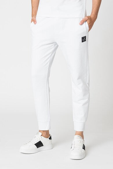 Armani Exchange Men's White Dress Pants - Slim Fit Formal Trousers for Business, Office & Special Occasions