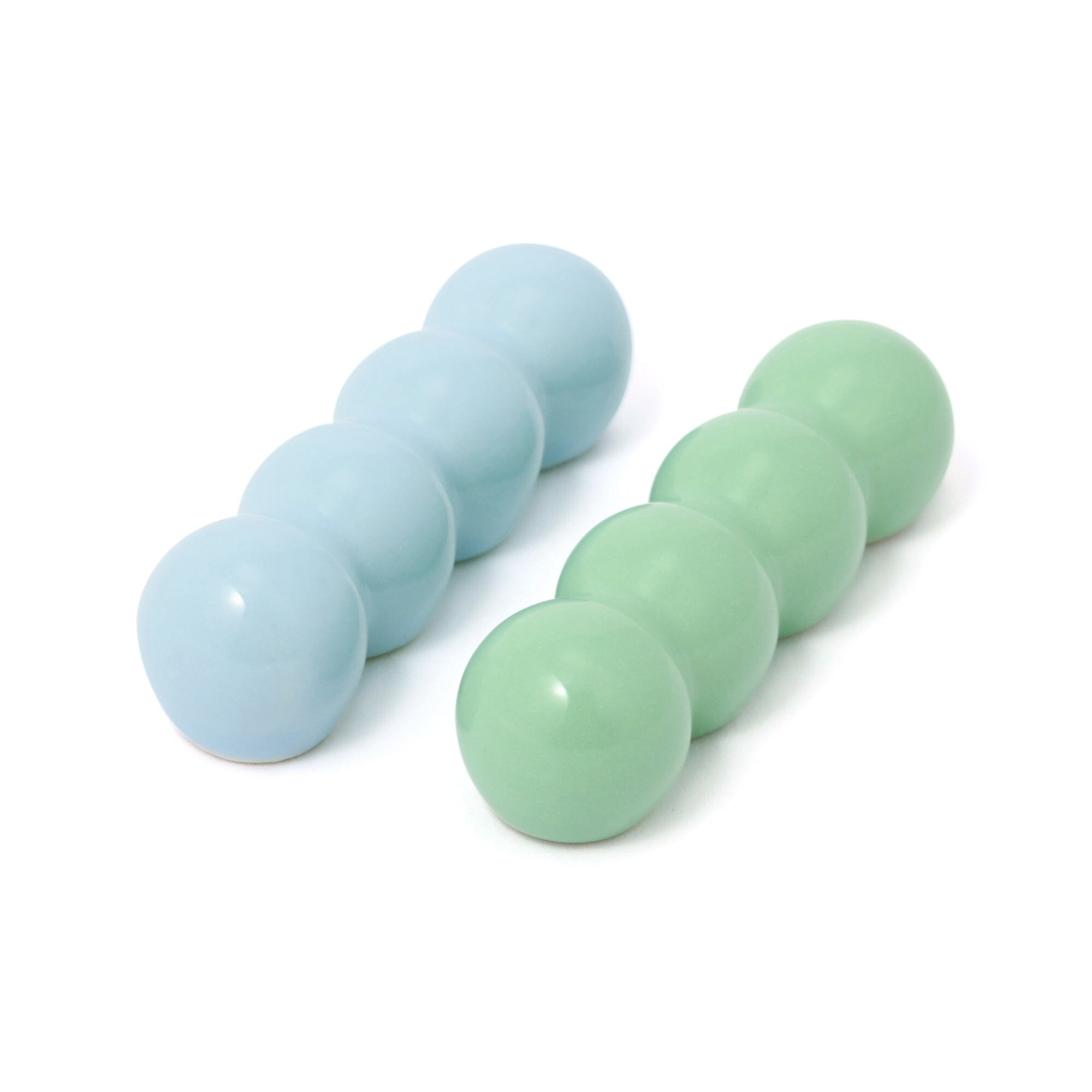 Pom Pom Blue Chopstick Rests Set of 2 - Elegant Tableware for Sushi, Asian Dining & Home Decor
