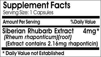 PureControl Siberian Rhubarb Extract 100 Capsules (4mg per Capsule) | Premium Quality Supplement for Immune Support & Digestive Health | Supports Natural Detox & Wellness Routine