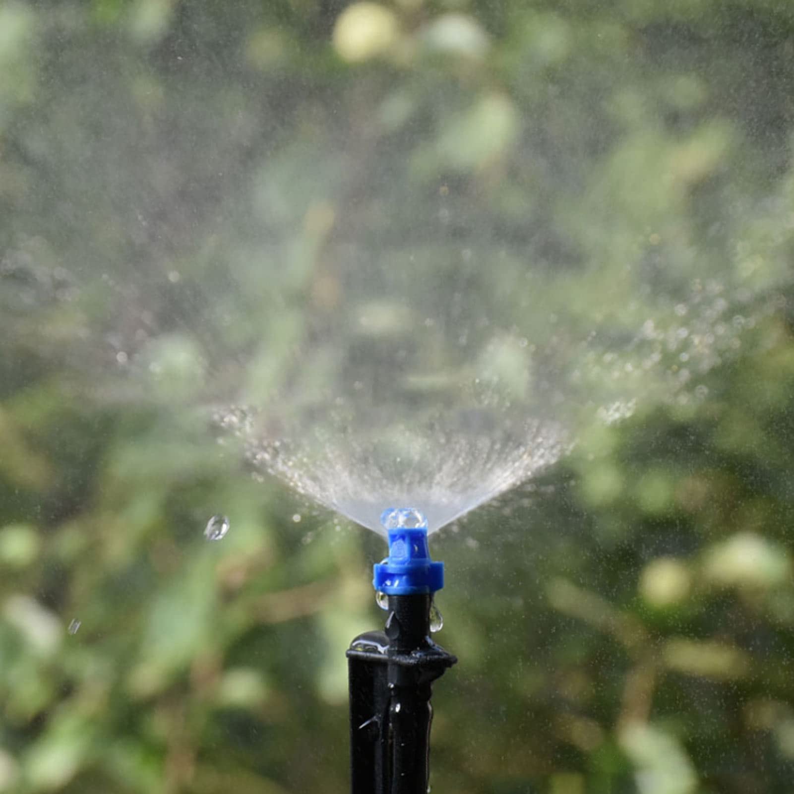 CHICIRIS 20Pcs Adjustable Drip Irrigation Emitters - 90 Degree Blue Garden Sprinklers with Ground Insert for Fruit Trees, Vegetables & Flower Beds | Water Saving Solution for Home Gardening & Greenhouse Use