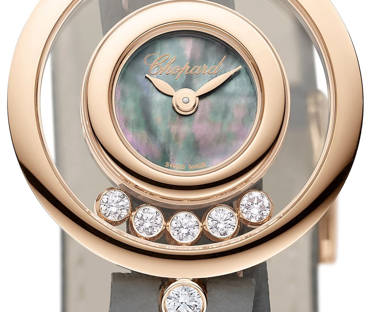 Chopard Happy Diamonds Icons 18K Rose Gold Diamond Ladies Watch - Luxury Women's Wristwatch for Special Occasions & Elegant Events