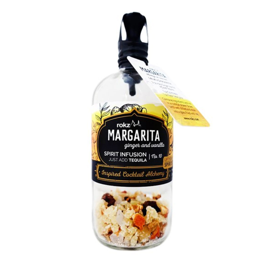 Premium Margarita Infusion Bottle by Rokz - Glass Cocktail Mixer with Leak-Proof Lid - Perfect for Margaritas, Sangria & Infused Cocktails at Home Bars, Parties & Outdoor Gatherings