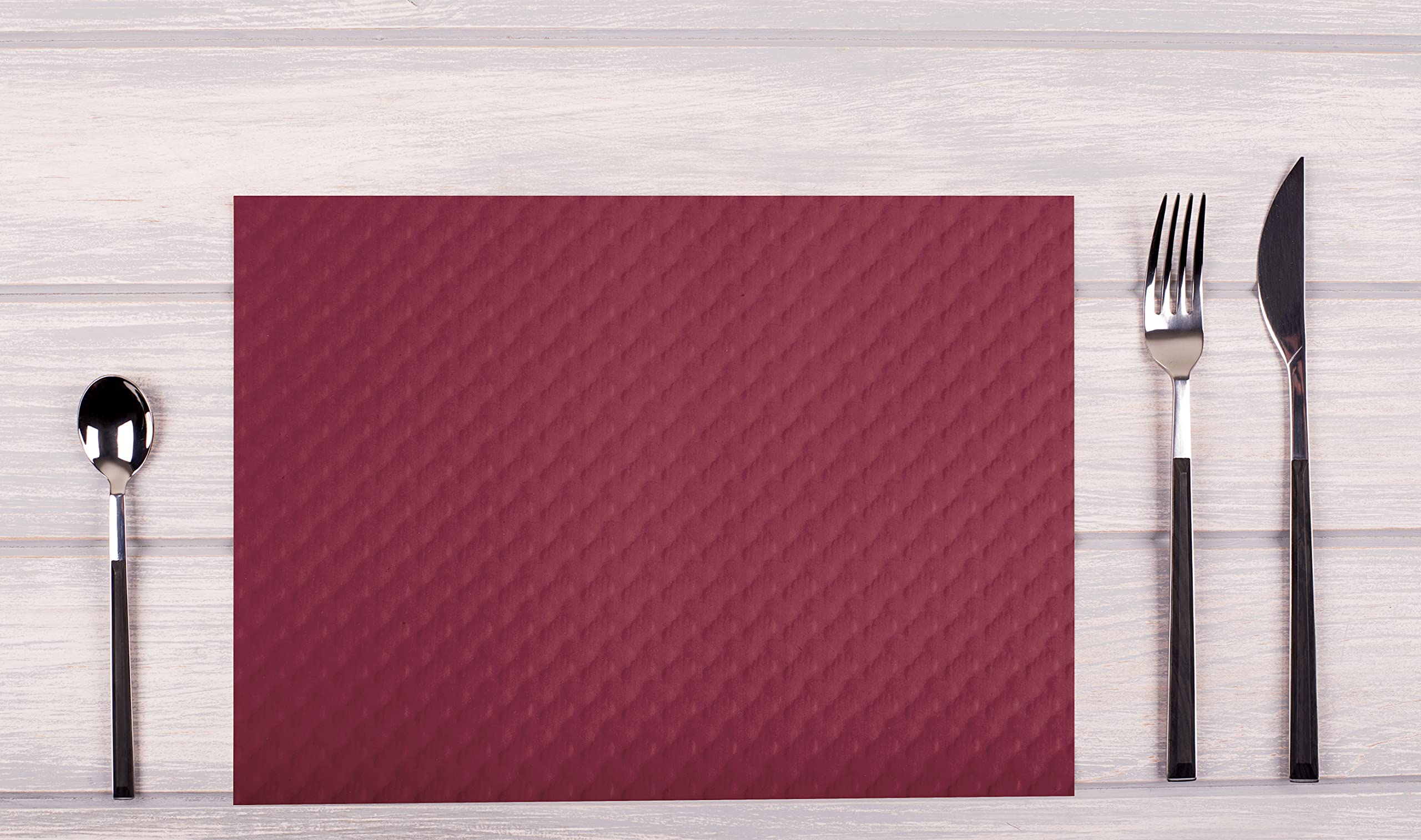 Eco-Friendly Paper Table Mat Set - Bordeaux Wine Theme - Perfect for Dinner Parties, Weddings & Home Decor