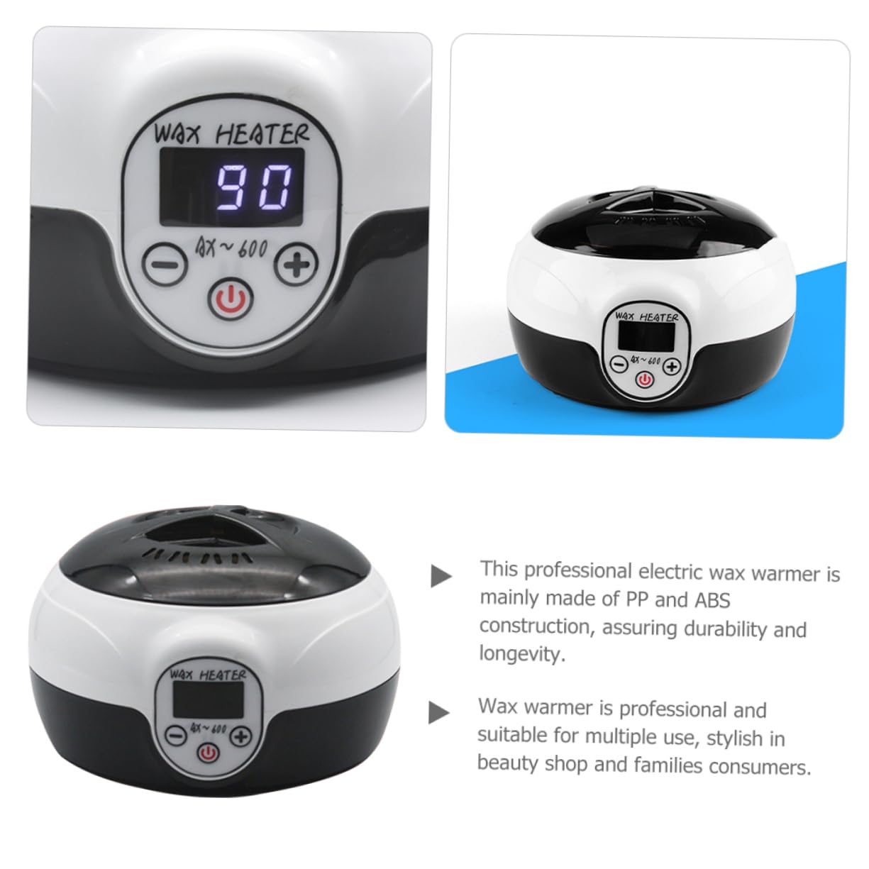 Professional 145W Wax Warmer Machine for Hair Removal - POPETPOP Wax Heater with US Plug, Perfect for Salon & Home Use - Smooth Bikini, Legs, Face & Body Waxing