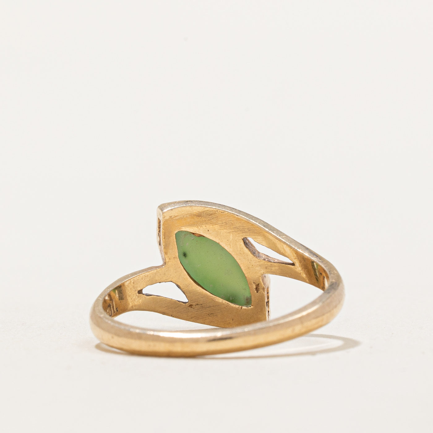 Marquise Cabochon Nephrite Jade Ring - 0.90ct Genuine Green Jade Jewelry - Size 6 Elegant Women's Ring - Perfect for Weddings, Anniversaries & Special Occasions