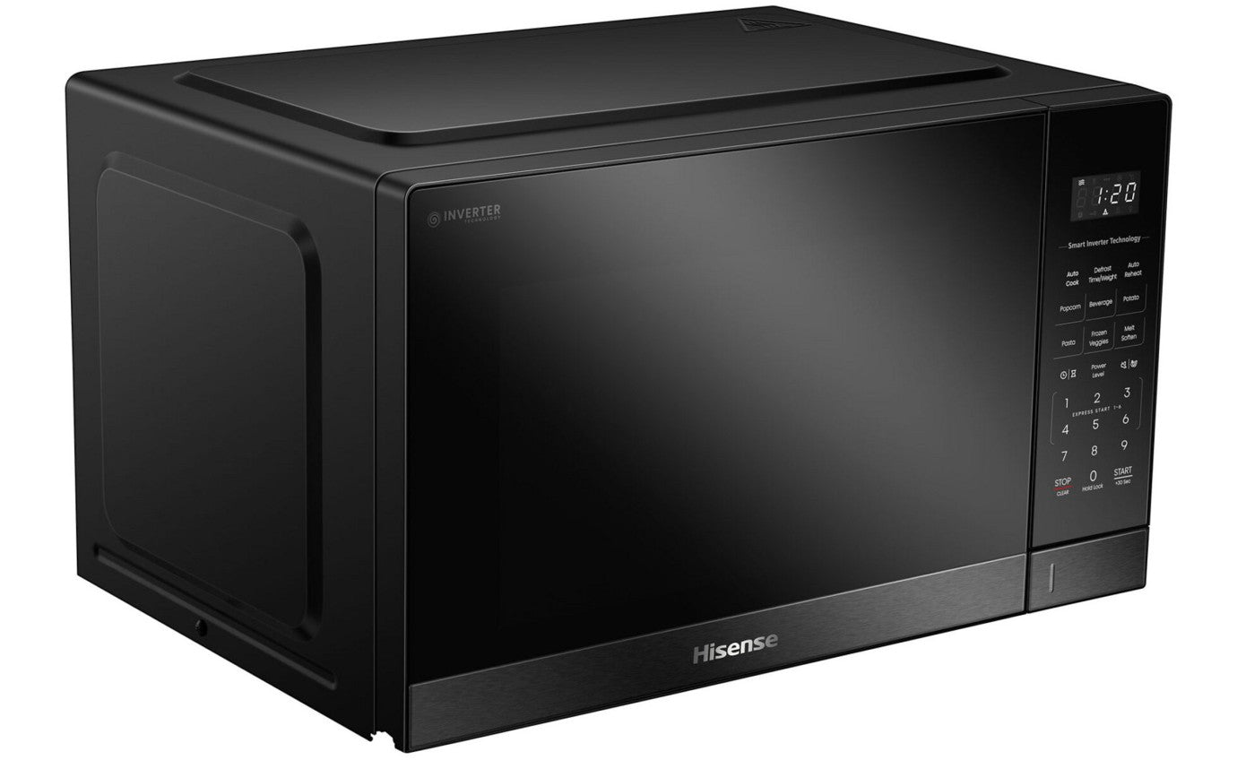 Hisense 42L 1100W Inverter Microwave Oven with Dark Stainless Steel Finish - HMAS4211DSV - Perfect for Kitchen, Dorm & Small Spaces - Fast, Even Cooking & Reheating