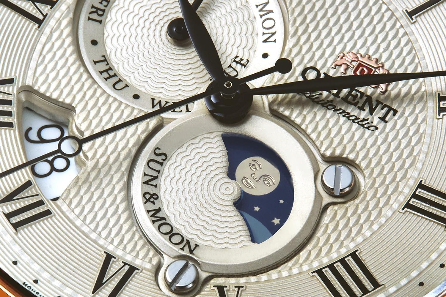 ORIENT Classic Sun & Moon Mechanical Watch RN-AK0001S for Men - Luxury Automatic Timepiece with Date & Moon Phase Display - Perfect for Business, Formal Events & Gift Giving