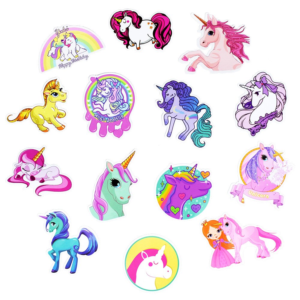 Unicorn Stickers for Kids & Girls - Water Bottle & Laptop Decals