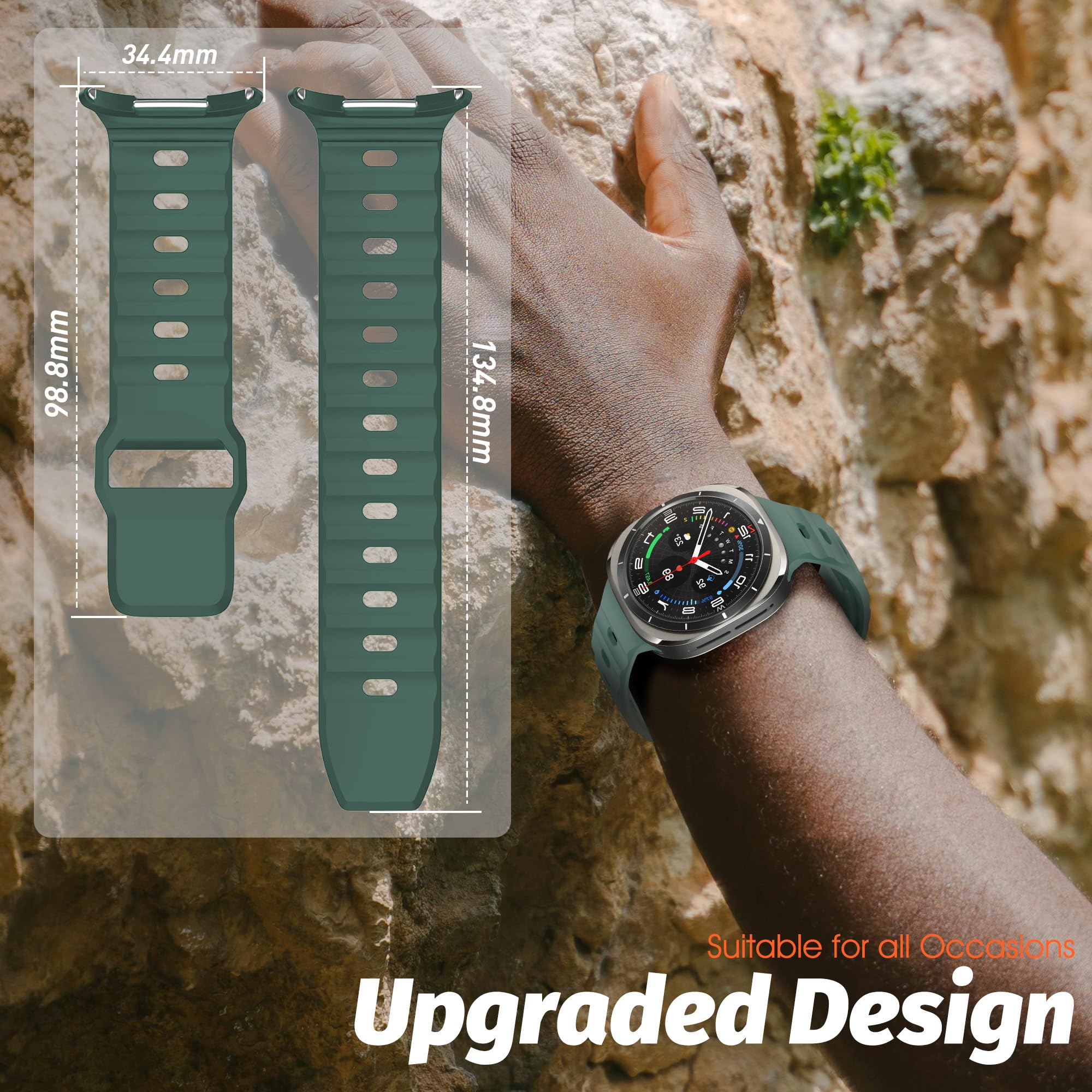 Seltureone Watch Band Compatible with Apple Watch Ultra - Durable, Comfortable, Stylish Replacement Strap for Sports, Workouts, and Everyday Wear