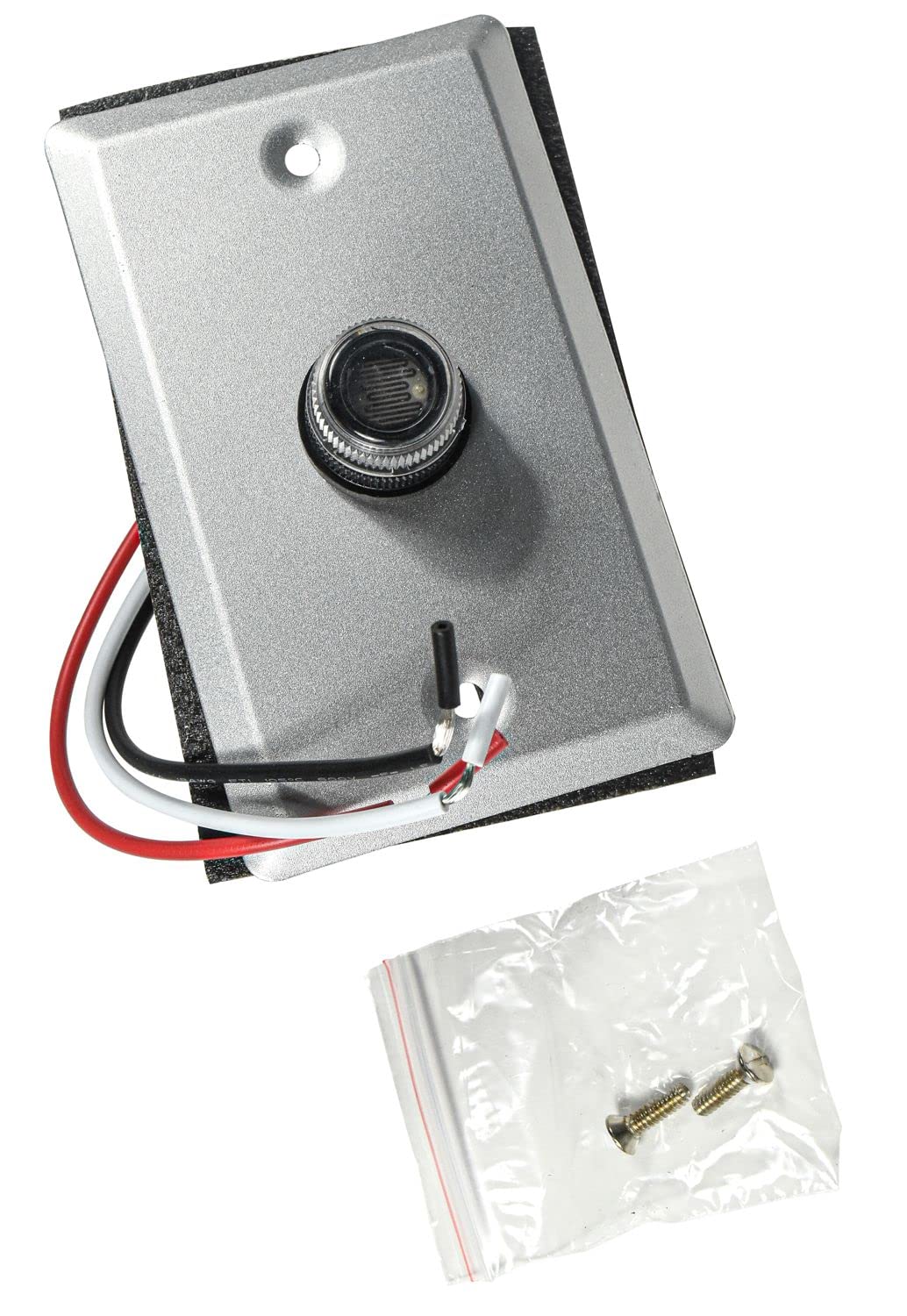 HQRP Photocell Thermal Light Sensor with Wall Plate - Dusk to Dawn Wire-in Switch for Outdoor Lighting - Photoelectric Control for Garage Lights, Barn Lights, Street Lights - Weatherproof & Energy Saving (Perfect for Driveways, Gardens & Security Lighting)