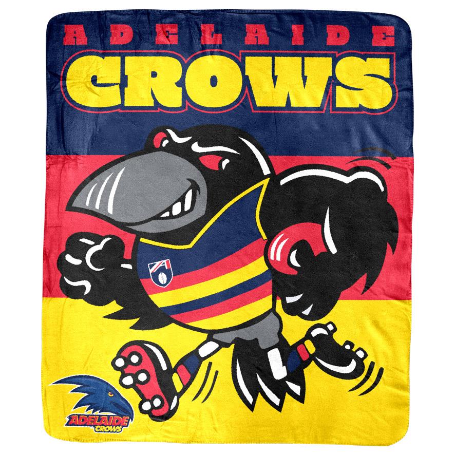 Adelaide Crows AFL Team Coral Fleece Blanket - Soft & Warm Team Logo Throw for Couch, Bed, or Game Day - Perfect for Football Fans & Home Decor