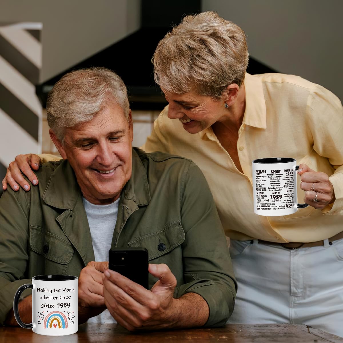 66th Birthday Gifts for Women & Men - Happy 66 Years Old Present - Vintage 1959 Themed Coffee Mug - Perfect for 66th Birthday Celebrations, Retirement Parties & Milestone Anniversaries