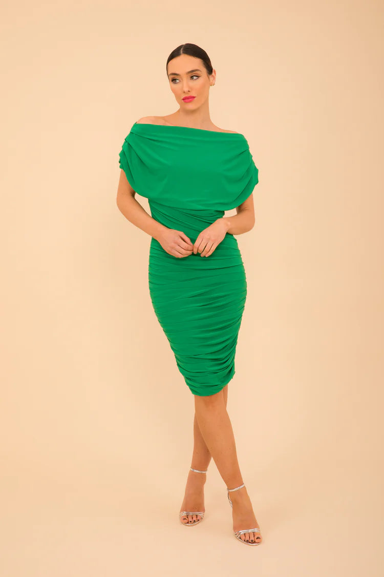 Oxygen Jersey Dress in Green - Comfortable & Stylish Women's Casual Dress for Everyday Wear, Office, and Outings