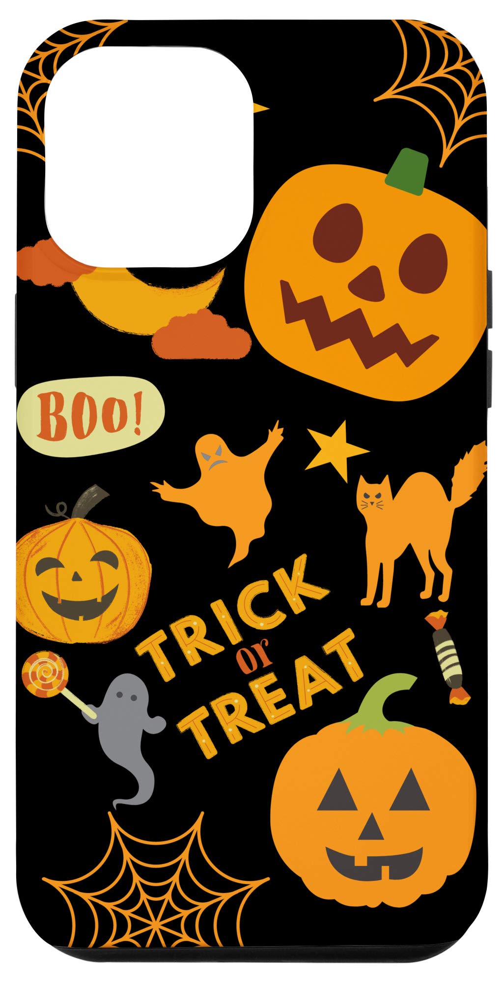 iPhone 12 Pro Max Halloween Pumpkin Phone Case - Funny Trick or Treat Design | Protective Cover for Parties, Cosplay & Spooky Season