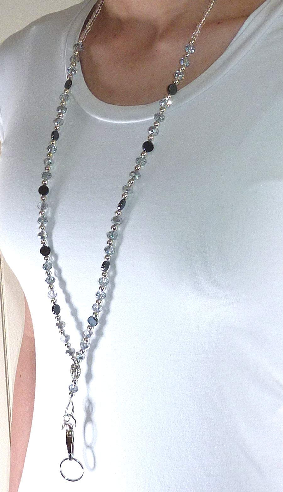 Artisan Beaded Lanyard for Women - Durable ID Badge Holder, Teacher Lanyard, Cruise Keychain & Phone Strap - Perfect for Work, Travel & Everyday Use