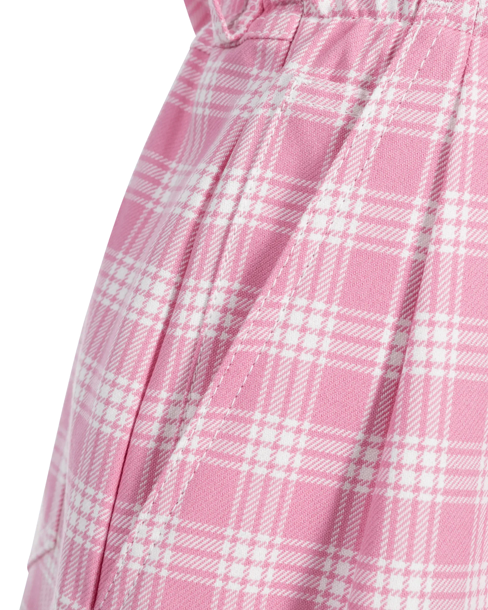 Trendy High Waisted Checkered Mini Shorts for Women - Comfortable Stretchy Denim Shorts with Pockets - Perfect for Summer, Beach, and Casual Outfits