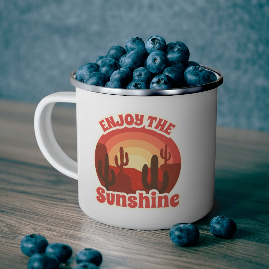 Premium Enamel Camping Mug for Coffee & Tea - Durable Travel Mug for Outdoor Adventures, Camping, Hiking & Road Trips - Perfect Midwest Gift for Nature Lovers
