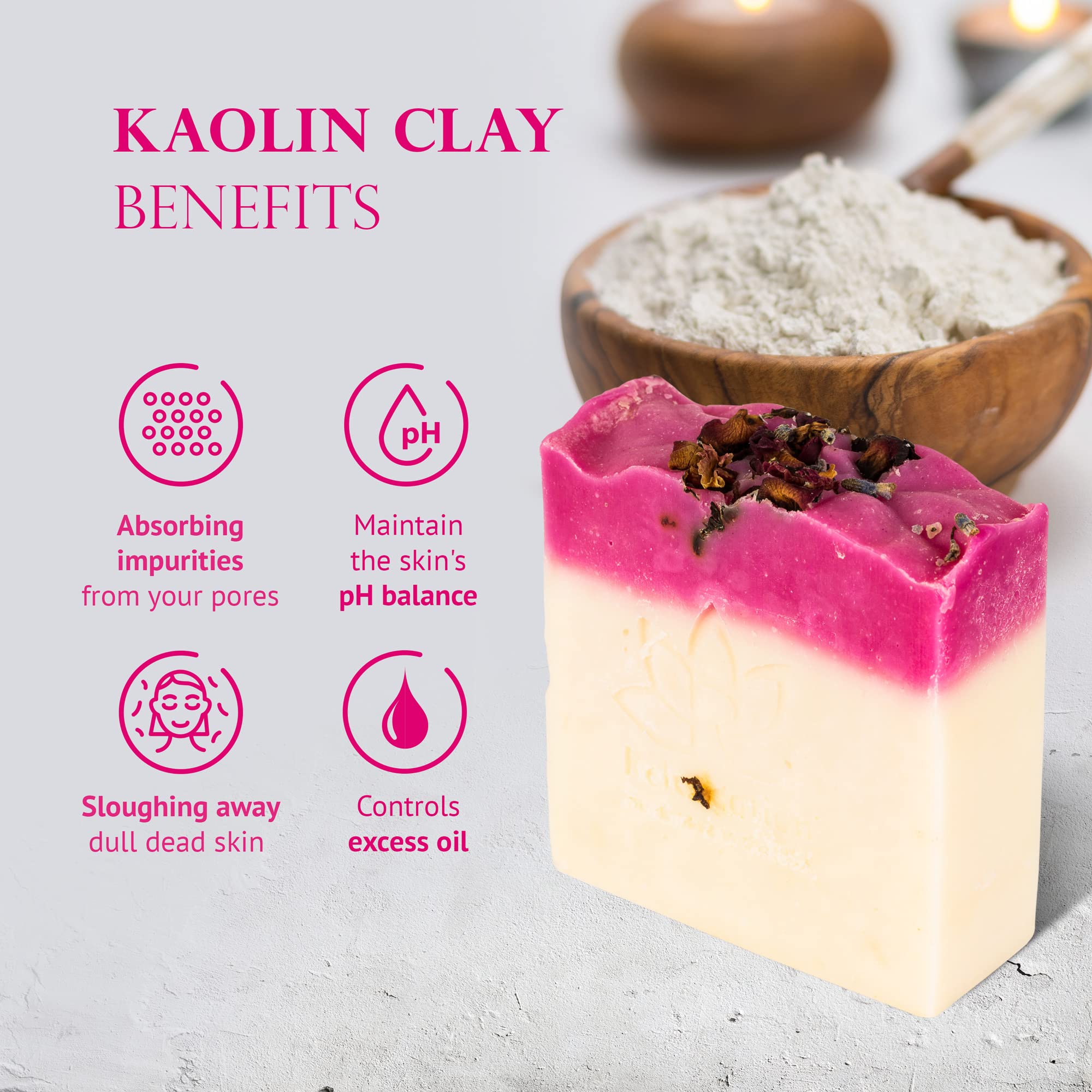 Relaxation 4-Pack Natural Cold Process Soap Bars - Shea Butter Lavender, Kaolin Clay Rose, Olive & Charcoal for Sensitive Skin | Handmade Organic Soap Gift Set for Bath, Shower & Spa Relaxation