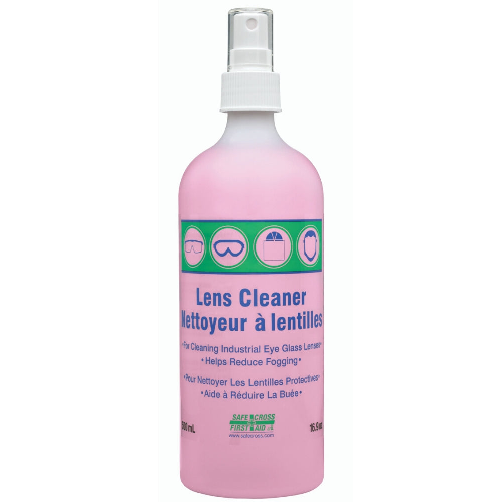 Lens Cleaning Solution 500 mL – Universal Fit for Safecross Stations 25550 & 25173 with Spray Pump – Perfect for Eyeglasses, Camera Lenses, and Electronics Screens