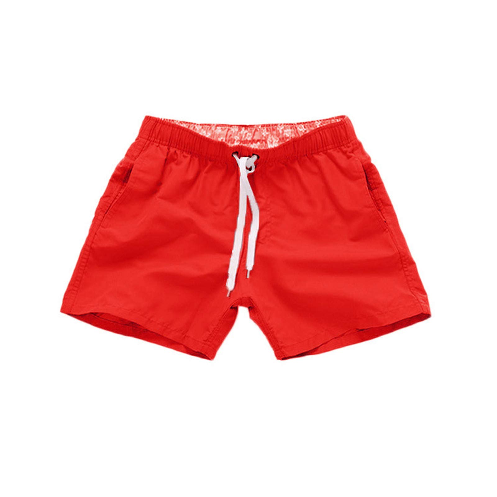 **Men's Quick-Dry Swim Trunks - Solid Color Compression Board Shorts with Mesh Lining for Beach, Pool & Water Sports**    *(Perfect for Swimming, Surfing, Vacation & Summer Activities)*
