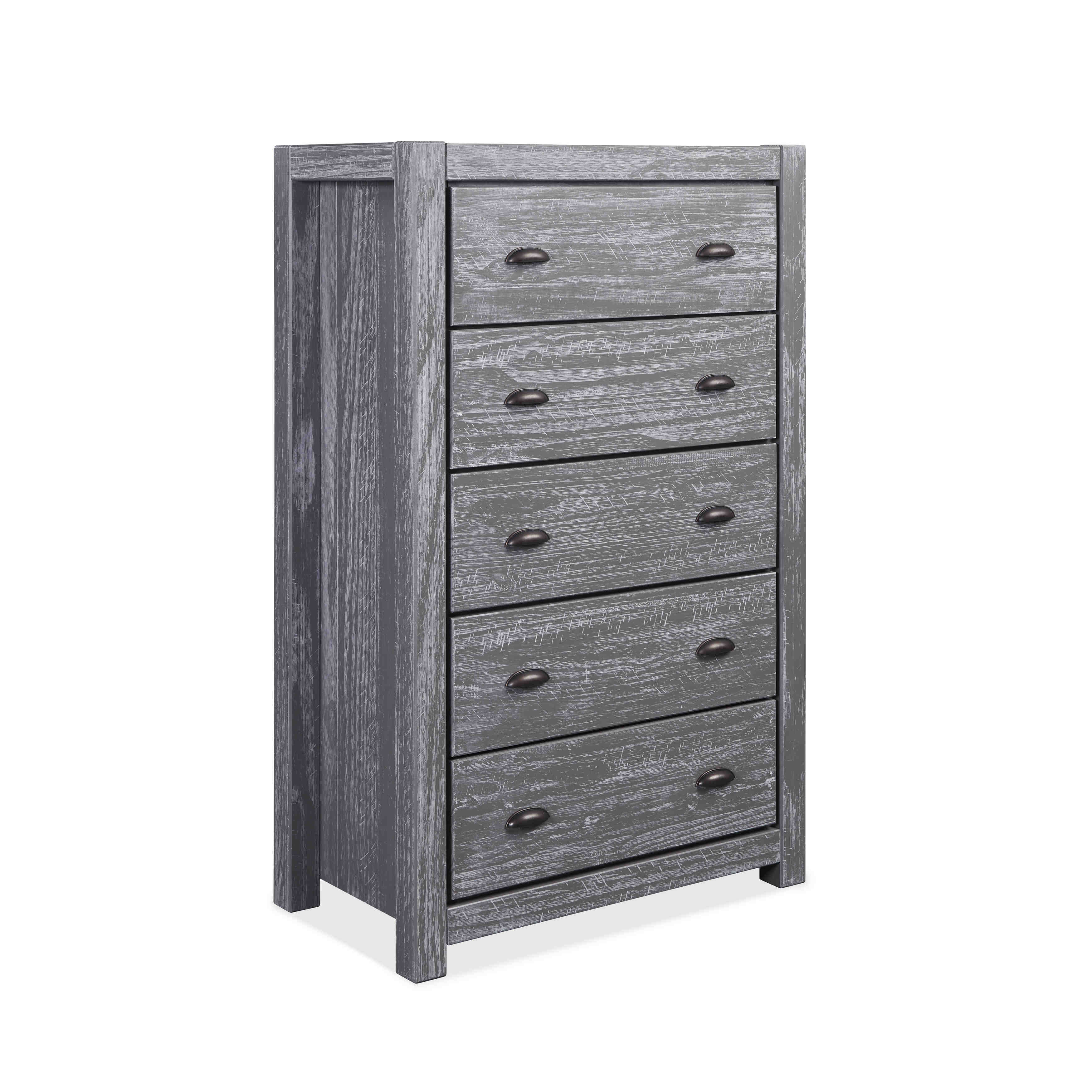 Montauk 5 Drawer Dresser - Solid Wood Bedroom Chest of Drawers for Clothes Storage | Perfect for Master Bedroom, Guest Room & Dorm Organization