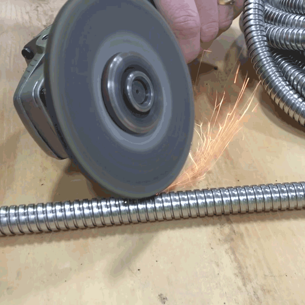 Aqua Joe AJSGH50 Heavy Duty Puncture Proof 50ft Stainless Steel Garden Hose - 304 Metal Spiral Construction, 1/2 Inch Diameter - Perfect for Lawn Care, Car Washing & Outdoor Cleaning