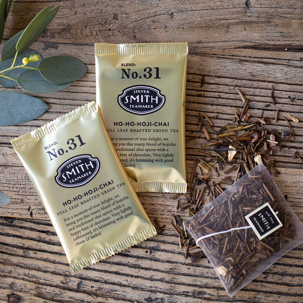 Organic Ho Ho Hoji Chai Tea Bags - Spiced Herbal Tea for Relaxation & Energy Boost - Perfect for Morning Rituals, Afternoon Pick-Me-Ups & Cozy Evenings