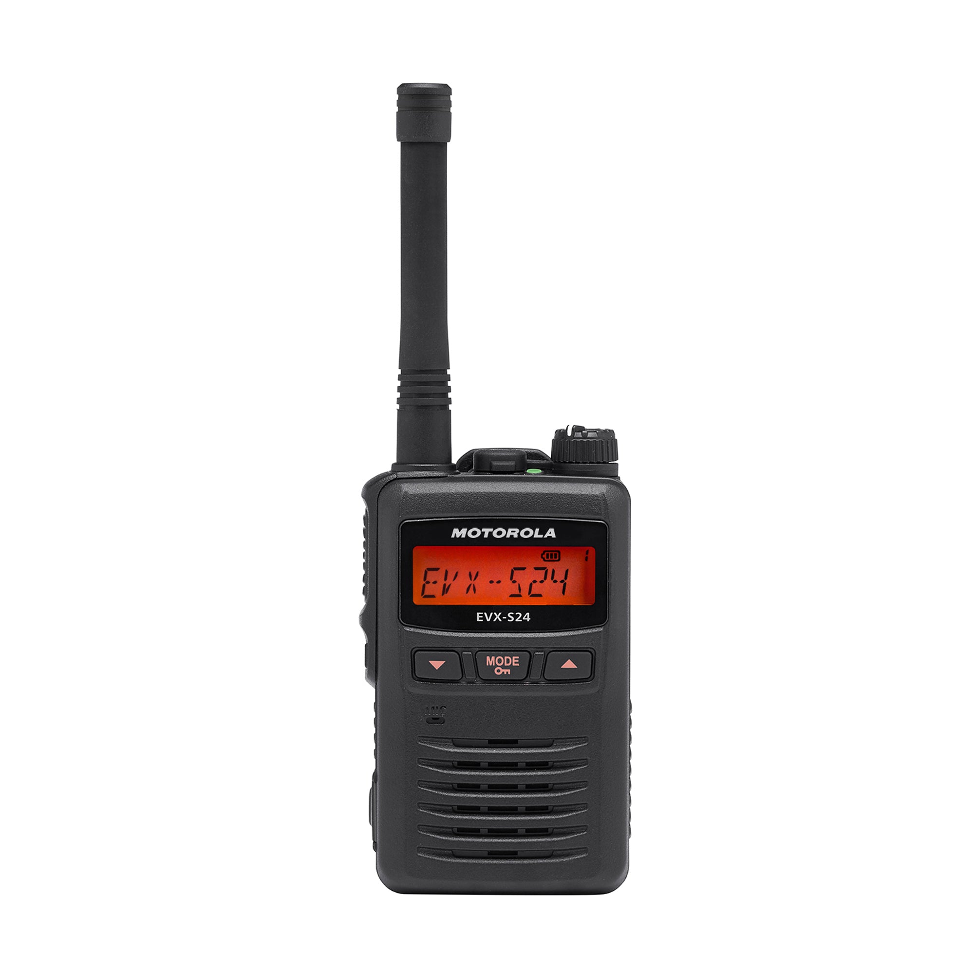 Motorola EVX S24 3 Watt 256 Channel Digital Two-Way Radio 12-Pack with 2 Multi-Unit Chargers & Speaker Microphones - Ideal for Construction, Security Teams & Event Staff Communication