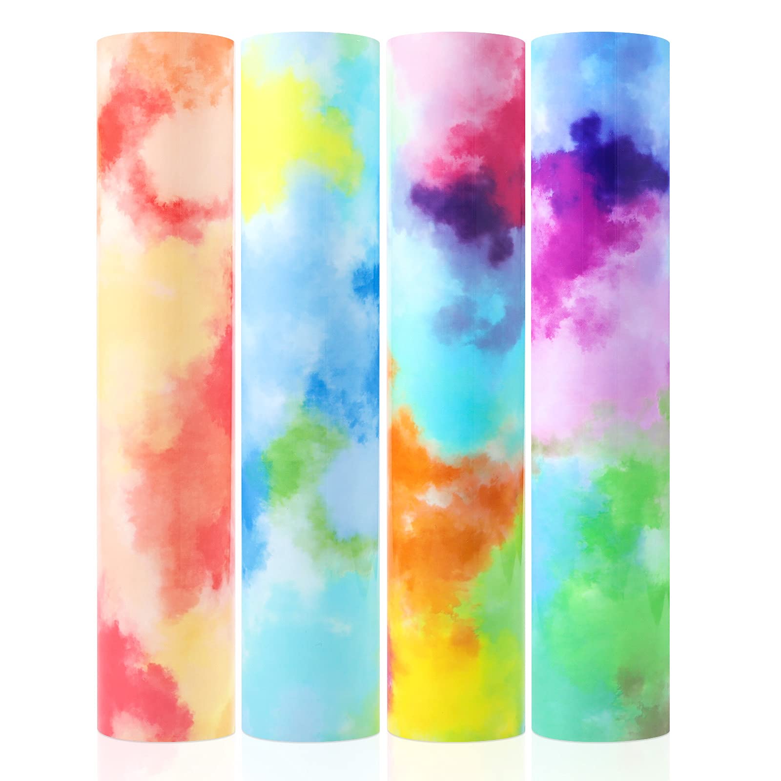 GIRAFVINYL Heat Transfer Vinyl HTV - Rainbow Iron On Vinyl for T-Shirts & DIY Crafts (10 Sheets Pack) - Perfect for Custom Apparel, DIY Projects & Personalized Gifts