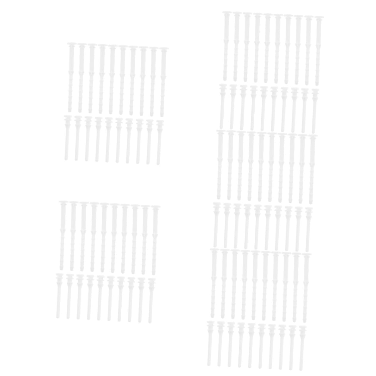 GLEAVI 100-Piece Computer Case Fastener Kit - White Silicone Rubber Glue Nails, Rivets & Fan Mounting Screws for PC Builds & Repairs | Compatible with Desktop, Gaming PC & Server Cases