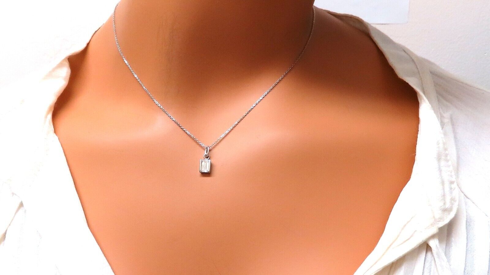0.70ct Natural Modified Cut Brilliant Diamond Solitaire Necklace - 16 Inch 14K Gold Elegant Pendant for Women, Perfect for Anniversaries, Weddings & Special Occasions