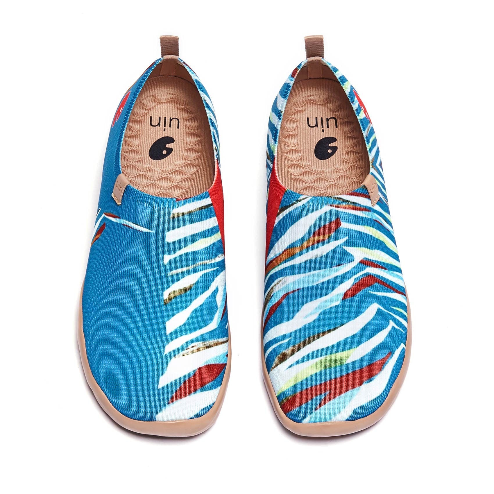 UIN Women's Slip On Sneakers - Casual Knit Loafers with Artistic Painting | Comfortable Soft Walking Shoes for Women | Perfect for Work, Travel & Everyday Wear